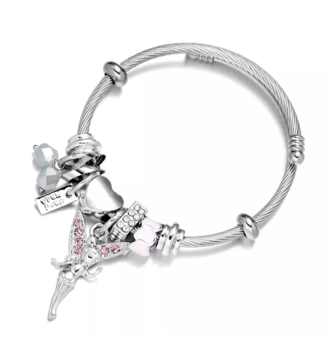Stainless Steel Jewelry DIY Charm Bracelet For Women,Kids Lovely Bracelets